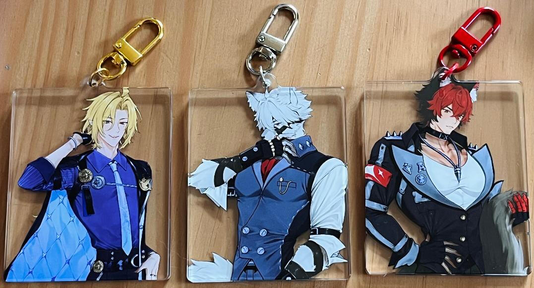 3" acrylic charms